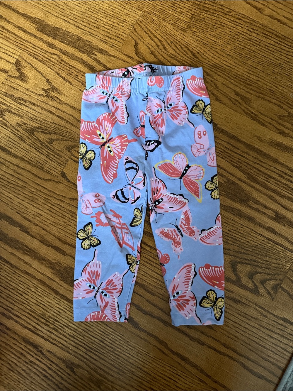 Girls Lilac Butterfly Print Pants